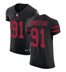 Nike 49ers #91 Arik Armstead Black Alternate Mens Stitched NFL Vapor Untouchable Elite Jersey