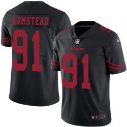 Nike 49ers #91 Arik Armstead Black Mens Stitched NFL Limited Rush Jersey