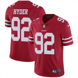 Nike 49ers 92 Kerry Hyder Red Team Color Men Stitched NFL Vapor Untouchable Limited Jersey