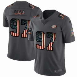 Nike 49ers 97 Nick Bosa 2019 Salute To Service USA Flag Fashion Limited Jersey