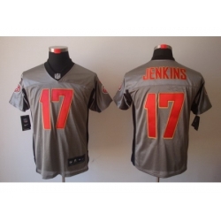 Nike San Francisco 49ers 17 A.J. Jenkins Grey Elite Shadow NFL Jersey