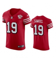 Nike San Francisco 49ers 19 Deebo Samuel Red Rush Men 75th Anniversary Stitched NFL Vapor Untouchable Elite Jersey