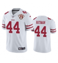 Nike San Francisco 49ers 44 Tom Rathman White Men 75th Anniversary Stitched NFL Vapor Untouchable Limited Jersey