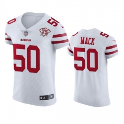 Nike San Francisco 49ers 50 Alex Mack White Men 75th Anniversary Stitched NFL Vapor Untouchable Elite Jersey