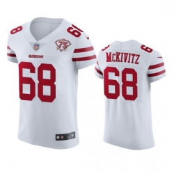 Nike San Francisco 49ers 68 Colton Mckivitz White Men 75th Anniversary Stitched NFL Vapor Untouchable Elite Jersey