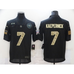 Nike San Francisco 49ers 7 Colin Kaepernick Black Camo 2020 Salute To Service Limited Jersey