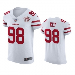 Nike San Francisco 49ers 98 Arden Key White Men 75th Anniversary Stitched NFL Vapor Untouchable Elite Jersey