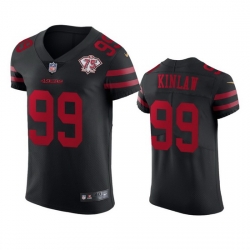 Nike San Francisco 49ers 99 Javon Kinlaw Black Alternate Men 75th Anniversary Stitched NFL Vapor Untouchable Elite Jersey