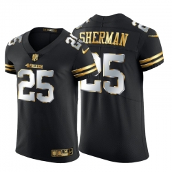 San Francisco 49ers 25 Richard Sherman Men Nike Black Edition Vapor Untouchable Elite NFL Jersey