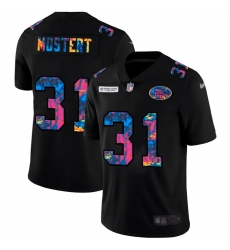 San Francisco 49ers 31 Raheem Mostert Men Nike Multi Color Black 2020 NFL Crucial Catch Vapor Untouchable Limited Jersey