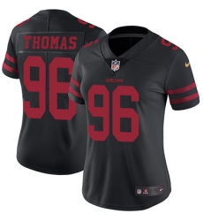 Nike 49ers #96 Solomon Thomas Black Alternate Womens Stitched NFL Vapor Untouchable Limited Jersey