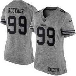 Nike 49ers #99 DeForest Buckner Gray Womens Stitched NFL Limited Gridiron Gray Jersey