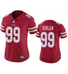 Women 49ers 99 Javon kinlaw Women Rush Jersey Red