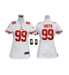 Women Nike NFL San Francisco 49ers 99# Aldon Smith White Jersey