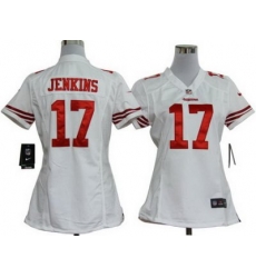 Women Nike San Francisco 49ers 17# Jenkins Authentic White Jersey