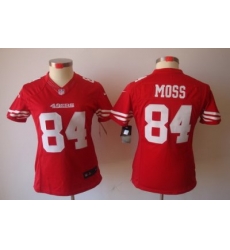 Women Nike San Francisco 49ers 84 Moss Red Color[NIKE LIMITED Jersey]