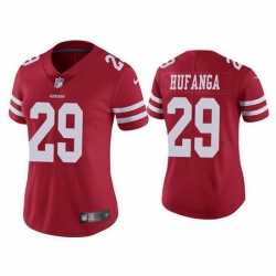 Women San Francisco 49ers 29 Talanoa Hufanga Red Jersey