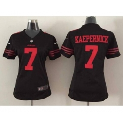 nike women nfl jerseys san francisco 49ers 7 colin kaepernick black[nike]