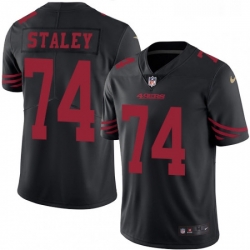 Youth Nike San Francisco 49ers 74 Joe Staley Limited Black Rush Vapor Untouchable NFL Jersey