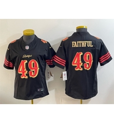 Youth San Francisco 49ers 49 Faithful Black 2025 F U S E   Rivalries Vapor Limited Stitched Football Jersey
