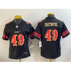 Youth San Francisco 49ers 49 Faithful Black 2025 F U S E   Rivalries Vapor Limited Stitched Football Jersey