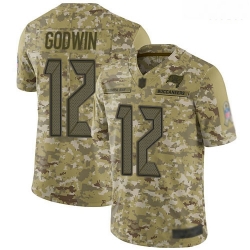 Buccaneers 12 Chris Godwin Camo Men Stitched Football Limited 2018 Salute To Service Jersey