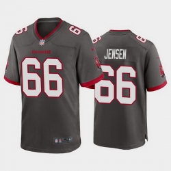 Men Nike Tampa Bay Buccaneers 66 Ryan Jensen Pewter Alternate Vapor Limited Jersey