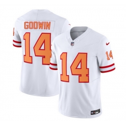 Men Tampa Bay Buccaneers 14 Chris Godwin 2023 F U S E  White Throwback Limited Stitched Jersey