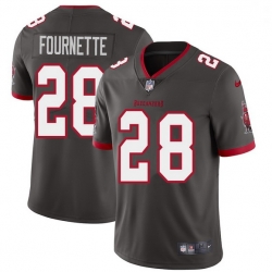 Men Tampa Bay Buccaneers 28 Leonard Fournette Men Nike Pewter Alternate Vapor Limited Jersey