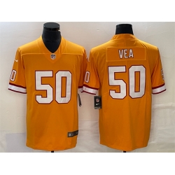 Men Tampa Bay Buccaneers 50 Vita Vea Orange Vapor Untouchable Limited Stitched Jersey