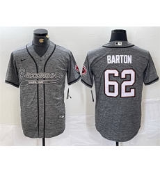 Men Tampa Bay Buccaneers 62 Graham Barton Grey Cool Base Stitched Baseball Jersey