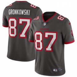 Men Tampa Bay Buccaneers #87 Rob Gronkowski Nike Pewter Alternate Vapor Limited Jersey