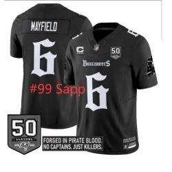 Men Tampa Bay Buccaneers Warren Sapp #99 Forged In Pirate Blood Black Stitched C Patch Jersey