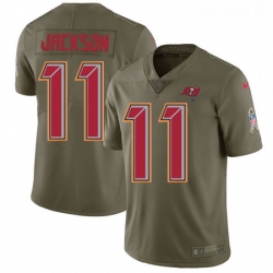 Mens Nike Tampa Bay Buccaneers 11 DeSean Jackson Limited Olive 2017 Salute to Service NFL Jersey