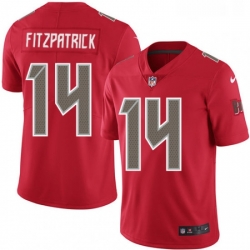 Mens Nike Tampa Bay Buccaneers 14 Ryan Fitzpatrick Limited Red Rush Vapor Untouchable NFL Jersey