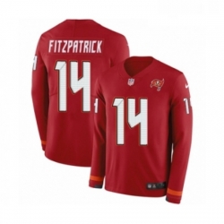 Mens Nike Tampa Bay Buccaneers 14 Ryan Fitzpatrick Limited Red Therma Long Sleeve NFL Jersey