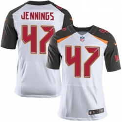 Mens Nike Tampa Bay Buccaneers 47 John Lynch Elite White NFL Jersey