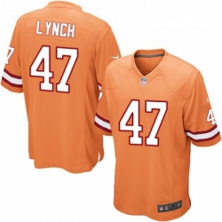 Mens Nike Tampa Bay Buccaneers 47 John Lynch Limited Orange Glaze Alternate NFL Jersey