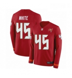 Mens Tampa Bay Buccaneers 45 Devin White Limited Red Therma Long Sleeve Football Jersey