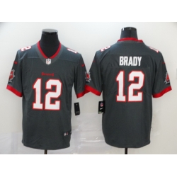 Nike Buccaneers 12 Tom Brady Gray New 2020 Vapor Untouchable Limited Jersey