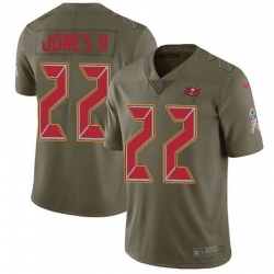 Nike Buccaneers #22 Ronald Jones II Olive Mens Stitched NFL Limited 2017 Salute To Service Jersey