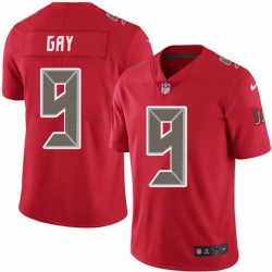 Nike Buccaneers 9 Matt Gay Red Men Stitched NFL Limited Rush Jersey