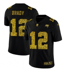 Tampa Bay Buccaneers 12 Tom Brady Men Nike Leopard Print Fashion Vapor Limited NFL Jersey Black