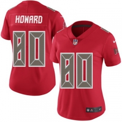 Nike Buccaneers #80 O  J  Howard Red Womens Stitched NFL Limited Rush Jersey