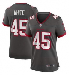 Women Nike Tampa Bay Buccaneers 45 Devin White Pewter Alternate Vapor Limited Football Jersey