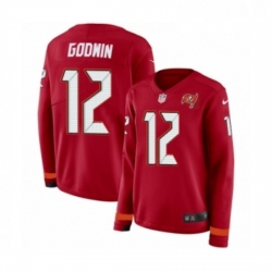 Womens Nike Tampa Bay Buccaneers 12 Chris Godwin Limited Red Therma Long Sleeve NFL Jersey