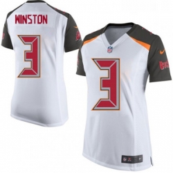 Womens Nike Tampa Bay Buccaneers 3 Jameis Winston Game White NFL Jersey