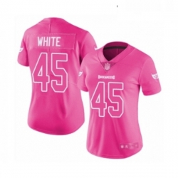 Womens Tampa Bay Buccaneers 45 Devin White Limited Pink Rush Fashion Football Jersey