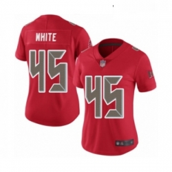 Womens Tampa Bay Buccaneers 45 Devin White Limited Red Rush Vapor Untouchable Football Jersey