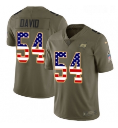 Youth Nike Tampa Bay Buccaneers 54 Lavonte David Limited OliveUSA Flag 2017 Salute to Service NFL Jersey